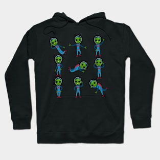 green aliens collection Hoodie